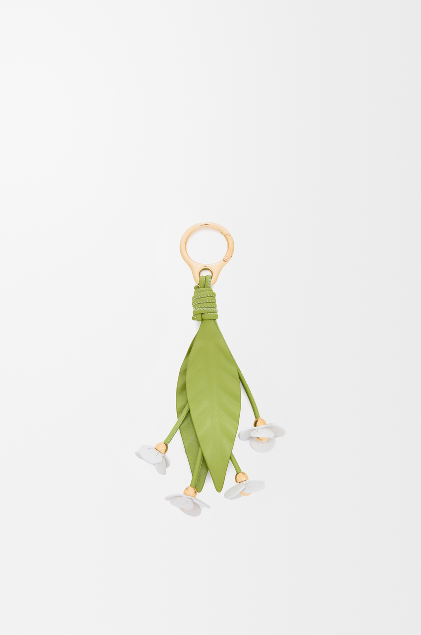 Strawberry flower charm in classic calfskin