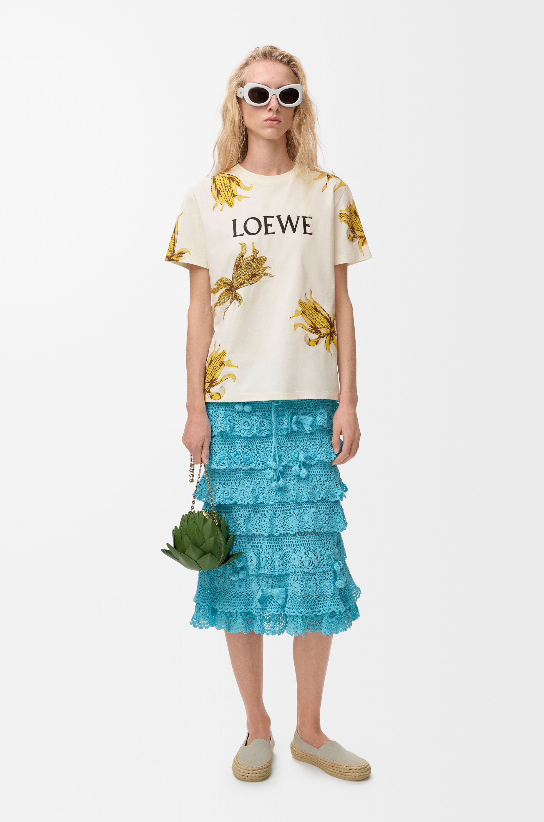 エンベリッシュド Tシャツ（コットン） ベージュ - ロエベ 日本 公式サイト