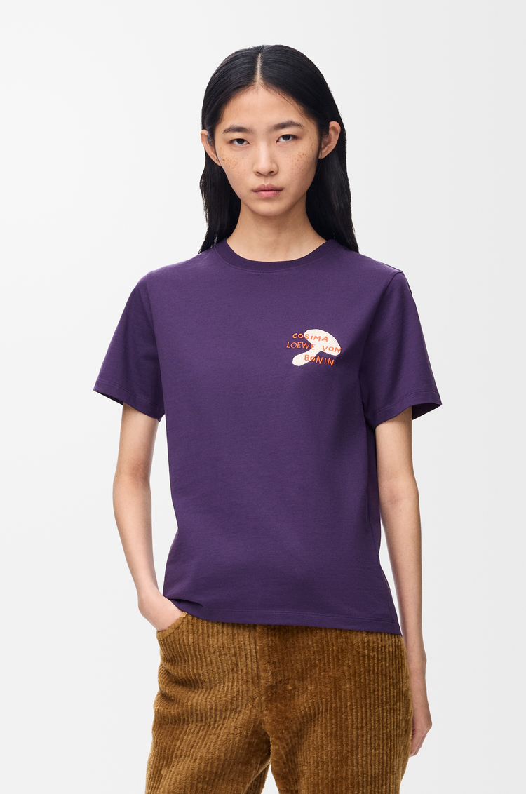 LOEWE Camiseta de corte regular en algodón Morado