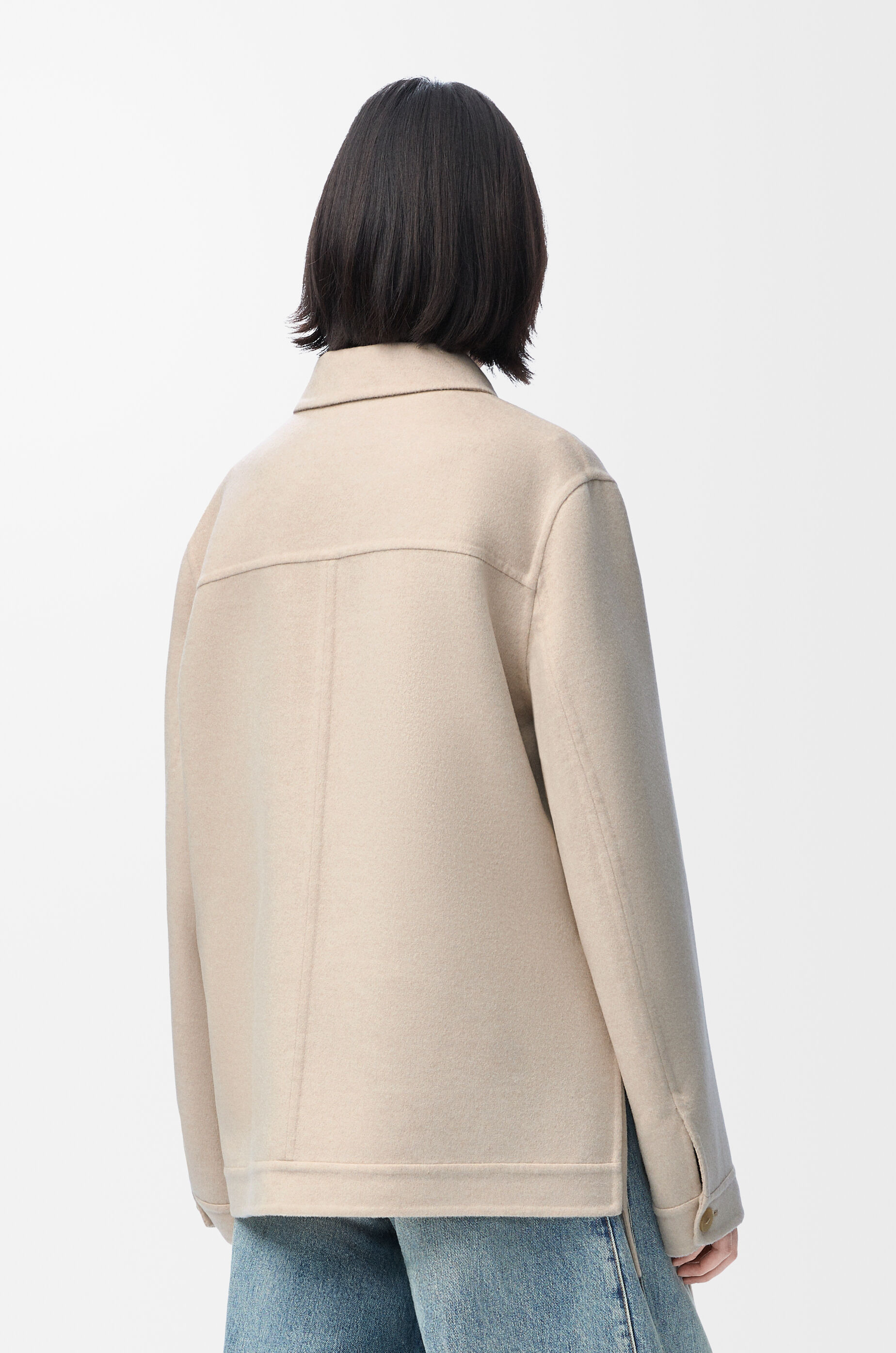 Workwear jacket in wool and cashmere Beige - LOEWE Workwear jacket in wool and cashmere Beige - LOEWE