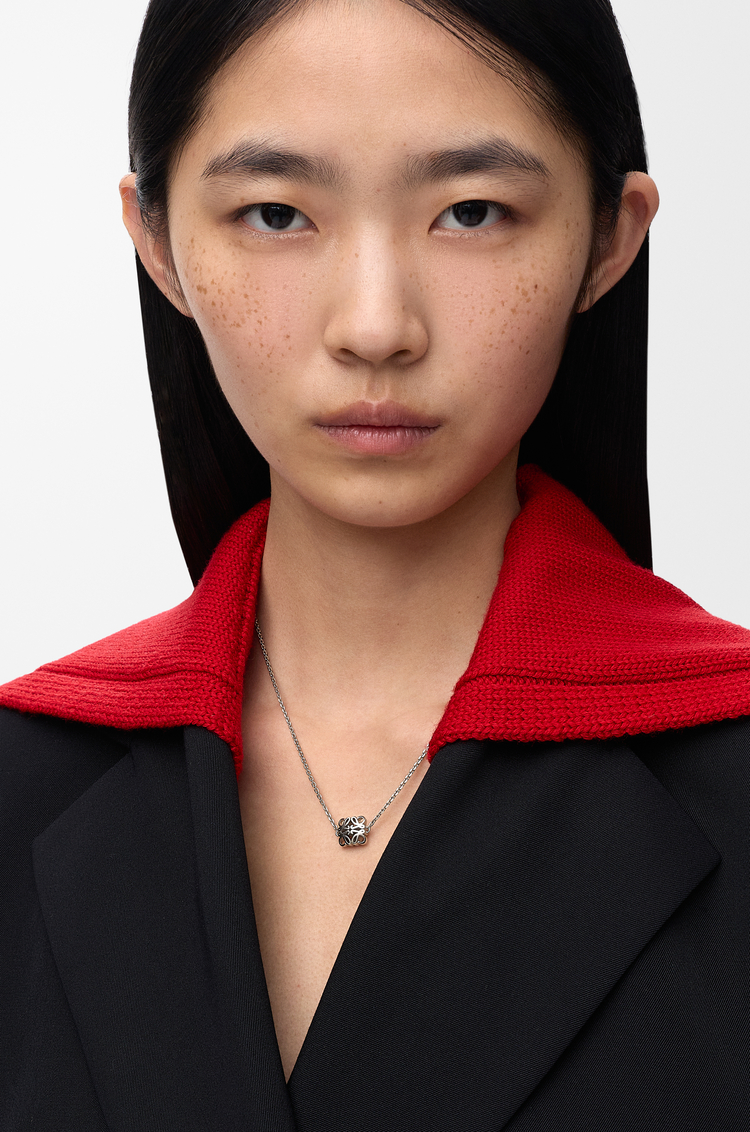 LOEWE Collar Anagram Bombé en plata de ley Plata