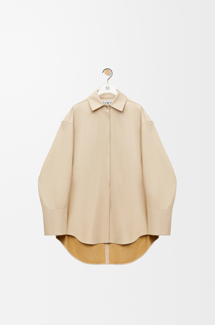 LOEWE Camisa en piel napa de cordero Beige