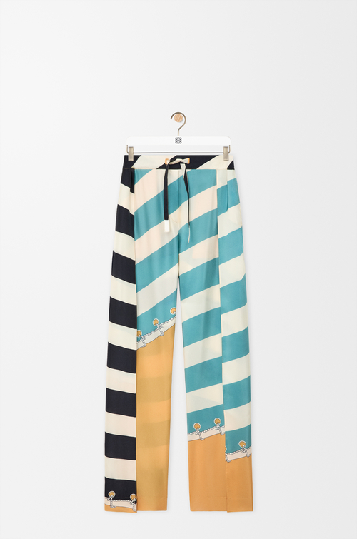 LOEWE 트라우저 - 실크 오렌지/멀티컬러