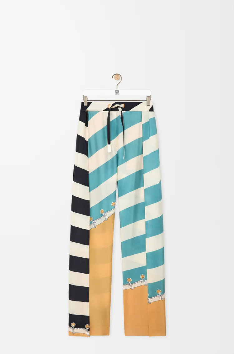 LOEWE 트라우저 - 실크 오렌지/멀티컬러