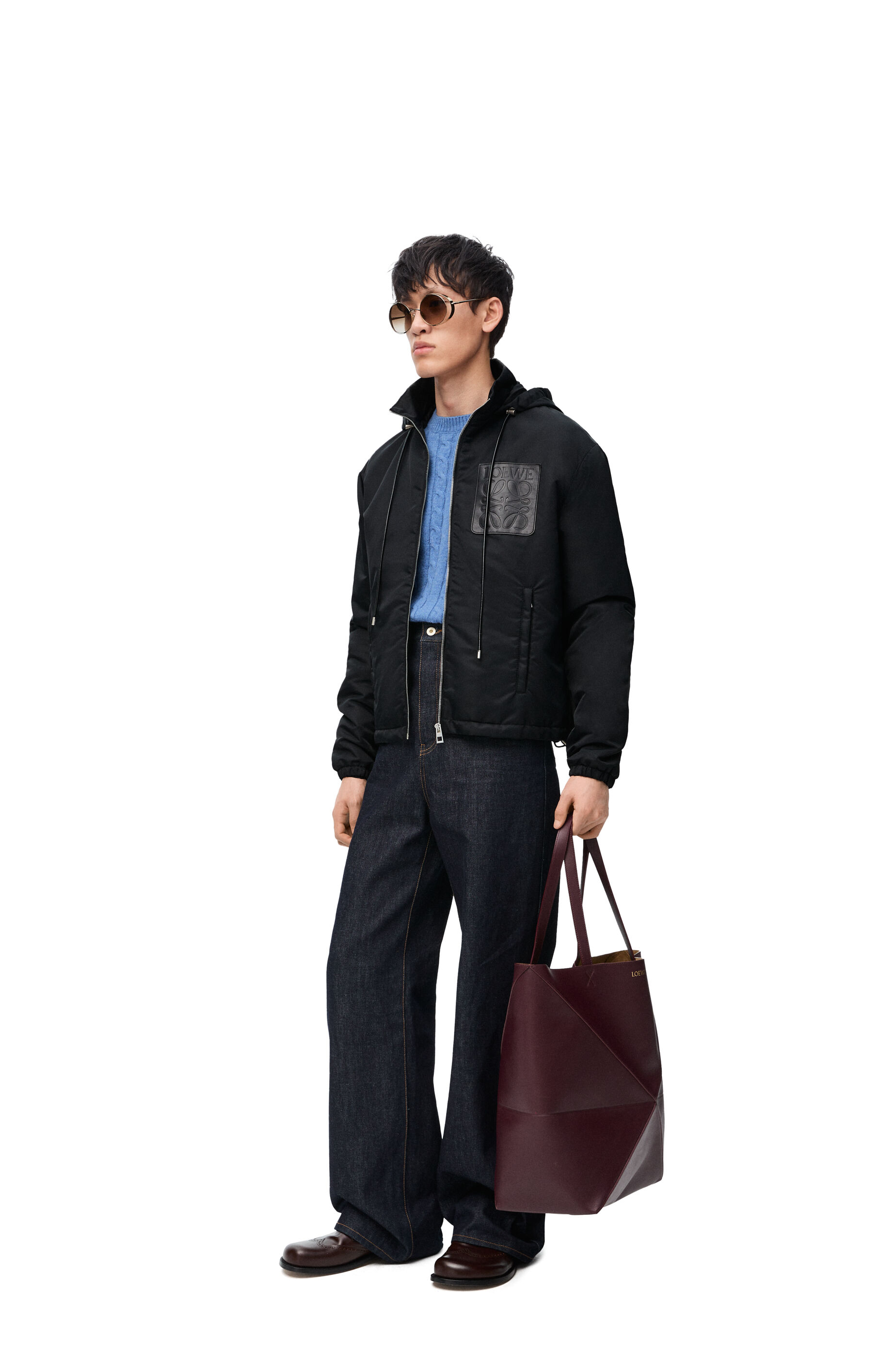 フーデッド パデッド ジャケット（ナイロン） ブラック - LOEWE