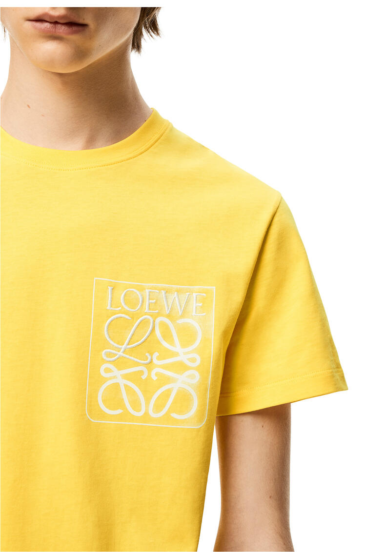 LOEWE Anagram fake pocket T-shirt in cotton Yellow