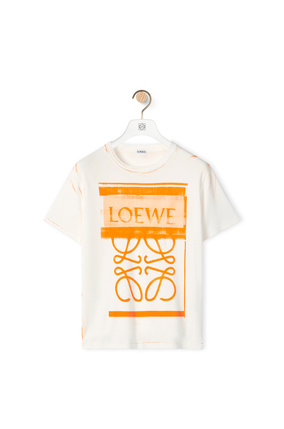 LOEWE LOEWE Anagram print T-shirt in cotton White/Orange