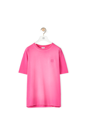 LOEWE Camiseta de algodón con Anagrama Rosa Fluo plp_rd