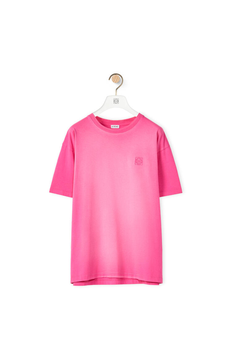 LOEWE Camiseta de algodón con Anagrama Rosa Fluo pdp_rd