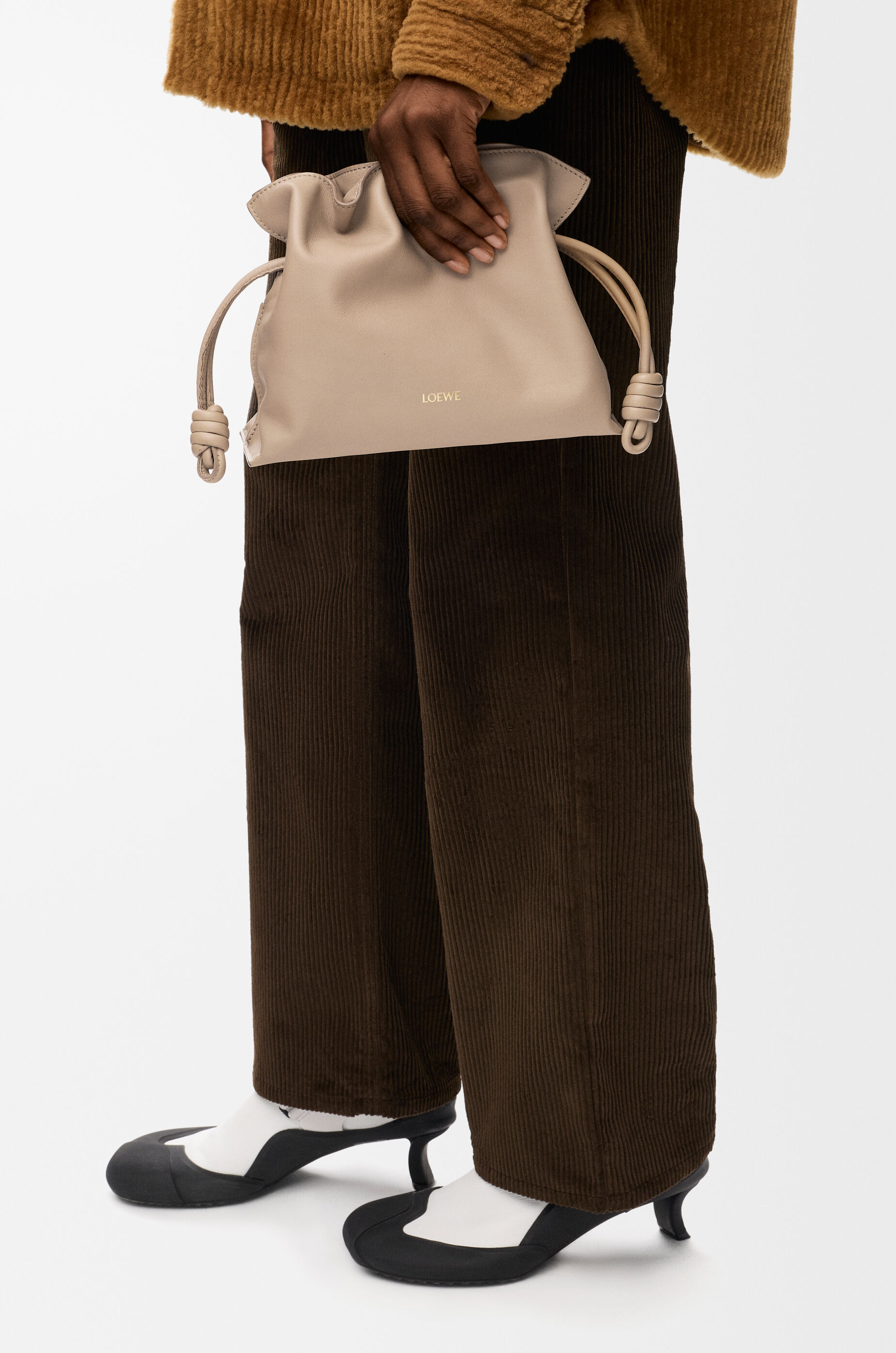 Mini Flamenco clutch in nappa calfskin Beige - LOEWE USA Official