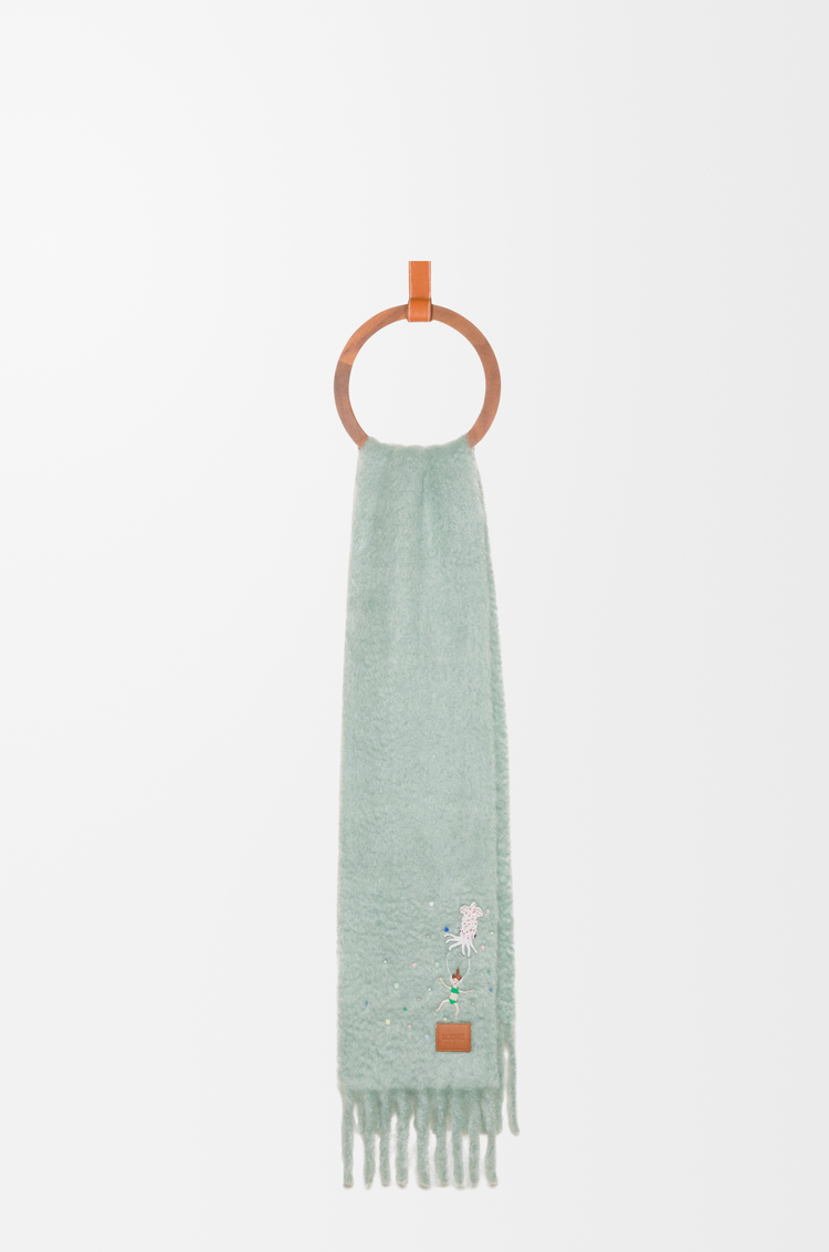 LOEWE Squid scarf in mohair and wool blend Water