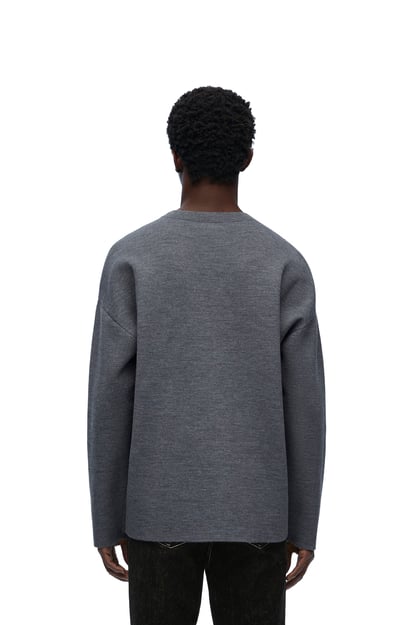LOEWE Anagram sweater in wool Light Grey Melange plp_rd