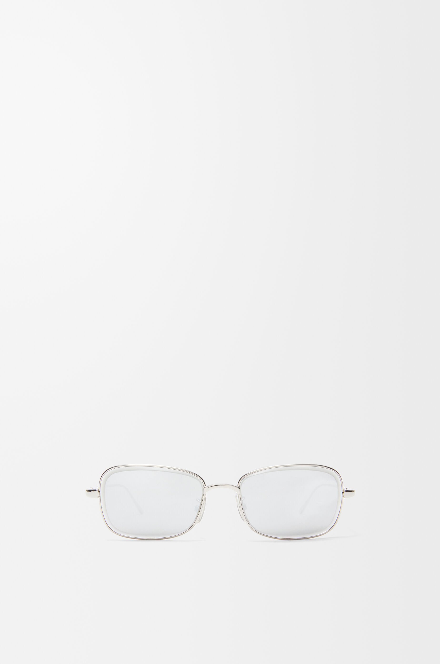 ☆美品☆ LOEWE サングラス シルバー ネイビー レザー