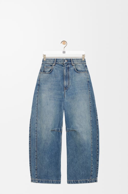 LOEWE 배럴 진 - 데님 워시드 데님