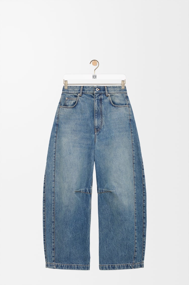 LOEWE 배럴 진 - 데님 워시드 데님