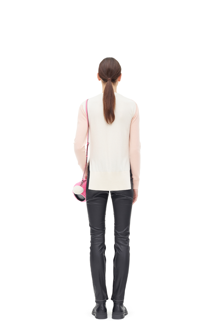 LOEWE SHOULDER SLEEVE SWEATER Pink/Beige