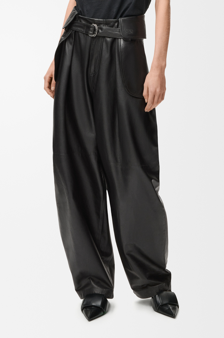 LOEWE Cargo trousers in nappa lambskin Black