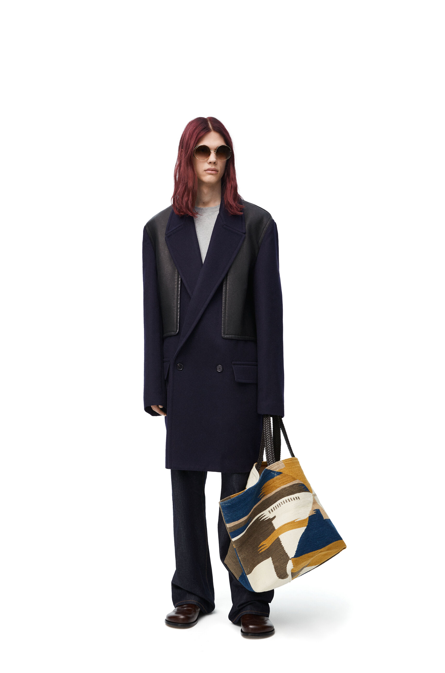 ピーコート（ウール&カシミヤ） ミッドナイトブルー - LOEWE
