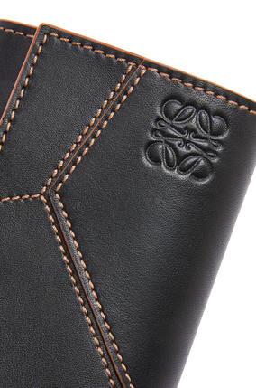 LOEWE Puzzle stitches small vertical wallet in smooth calfskin Black plp_rd