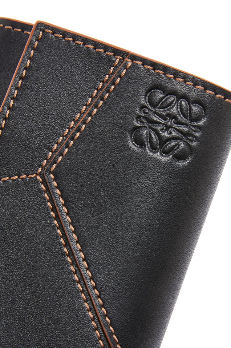 LOEWE Puzzle stitches small vertical wallet in smooth calfskin Black