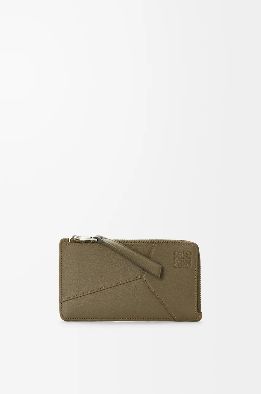 Puzzle long coin cardholder in classic calfskin