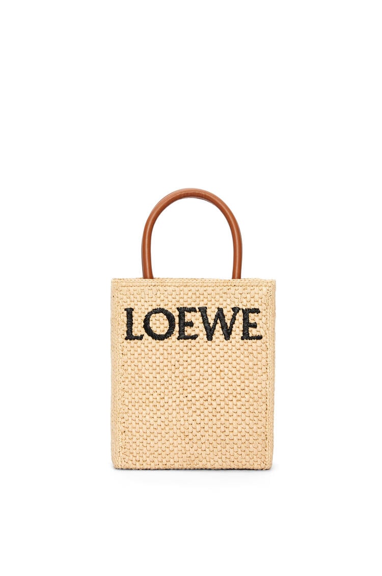 LOEWE Standard A5 Tote bag in raffia Natural/Black