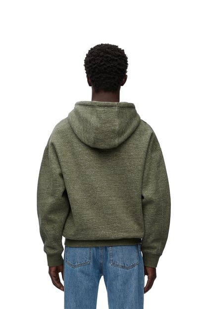 LOEWE Oversized hoodie in cotton Khaki Green Melange plp_rd