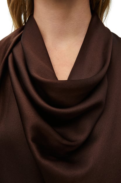 LOEWE スカーフ ドレス（シルク） チョコレート plp_rd
