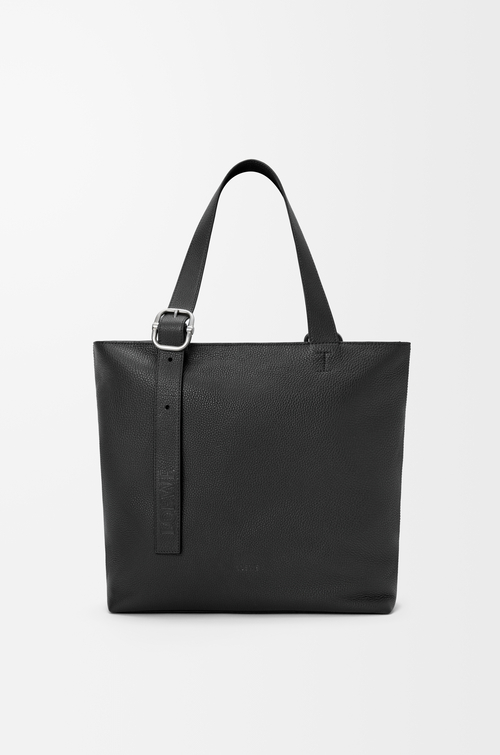 LOEWE Loop zipped tote in supple grained calfskin Negro