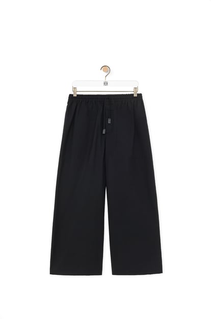 LOEWE Cropped trousers in cotton blend Black plp_rd