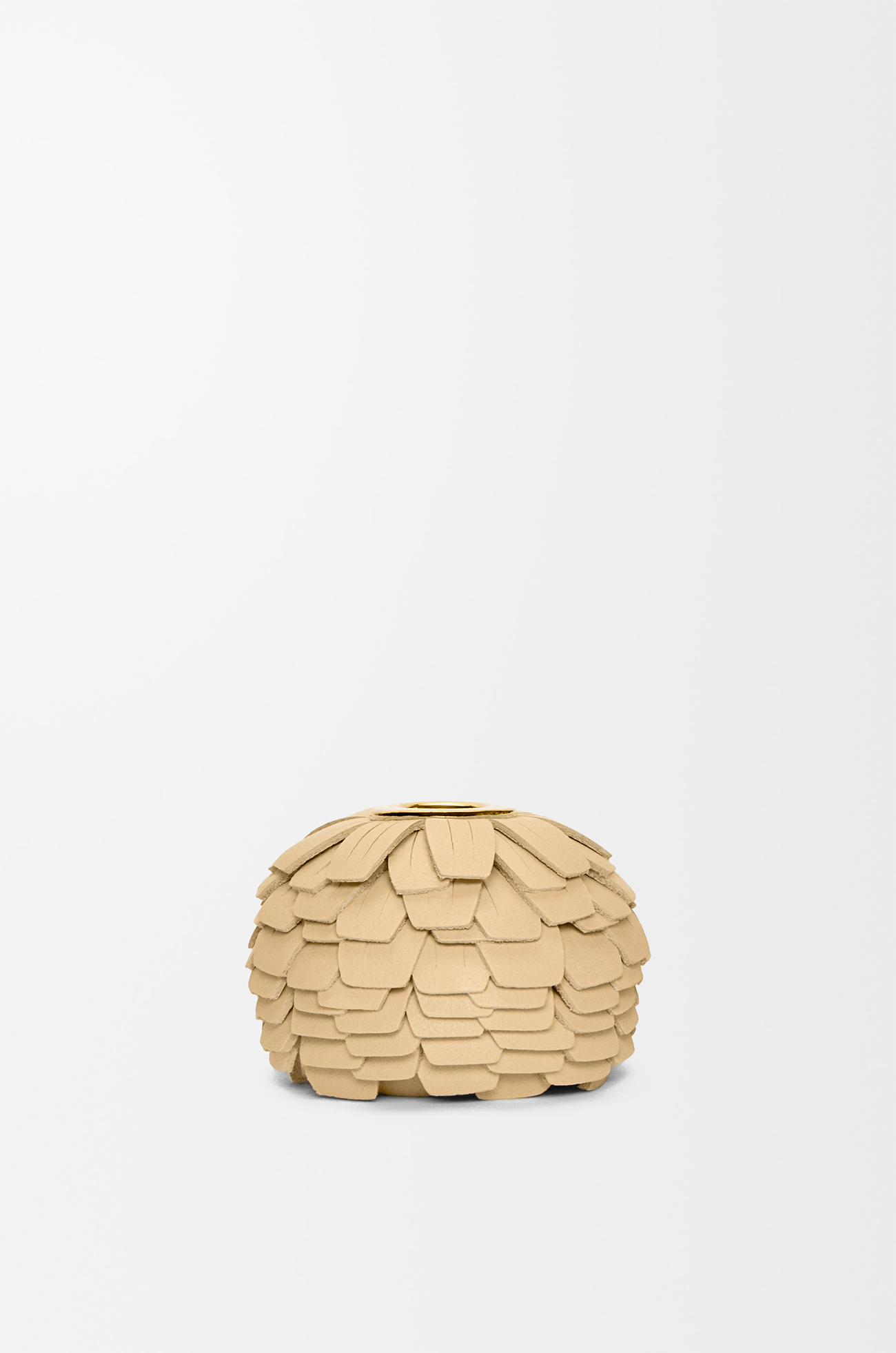 LOEWE Charm Flower pequeño en piel de ternera Amarillo Claro