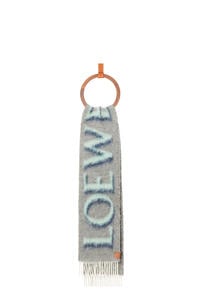 LOEWE LOEWE scarf in wool and mohair 灰色/藍色