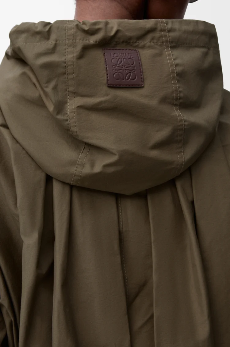 LOEWE Kapuzenjacke aus Wollmischung Khakigrün