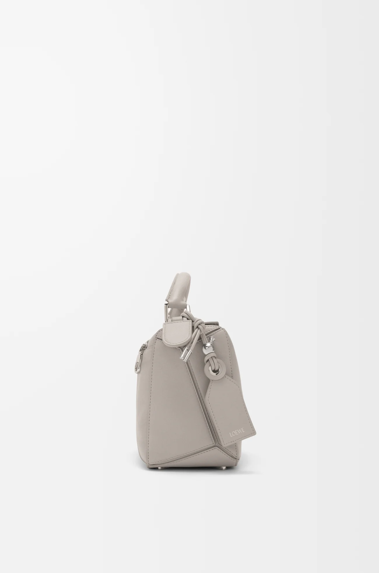 LOEWE Petit sac Featherlight Puzzle en cuir d'agneau nappa Gris Coquillage