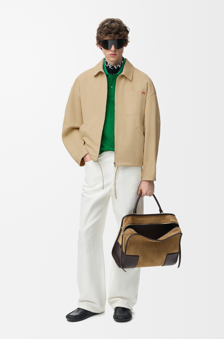 LOEWE Zip-up jacket in cotton Beige