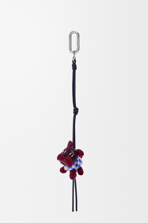 LOEWE ブルドッグ チャーム（ビーズ&フェルト） マルチカラー