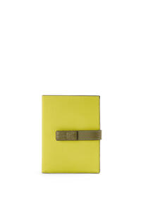 LOEWE Medium vertical wallet in soft grained calfskin Lime Yellow/Avocado Green pdp_rd