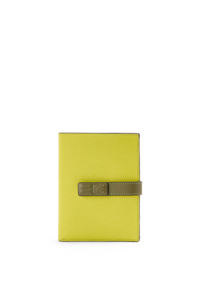 LOEWE Medium vertical wallet in soft grained calfskin Lime Yellow/Avocado Green plp_rd