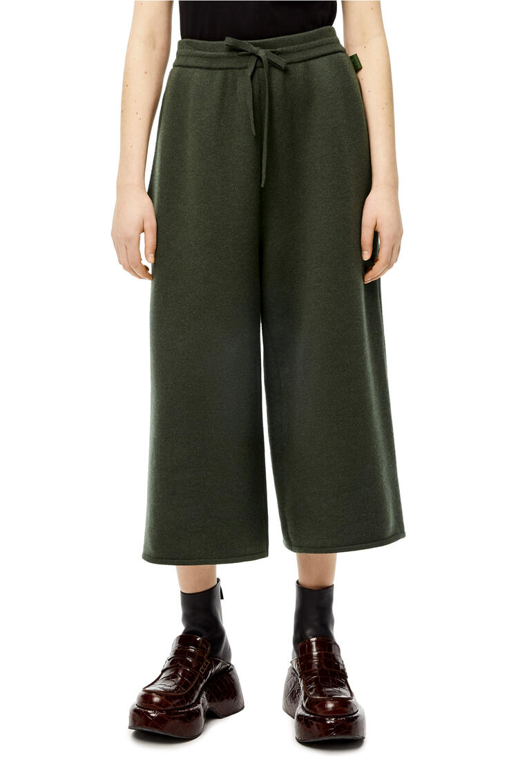 LOEWE Knit trousers in cashmere Khaki Green