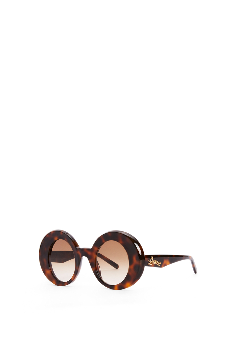 LOEWE Gafas de sol oversize estilo redondeado en acetato Marrón Habano