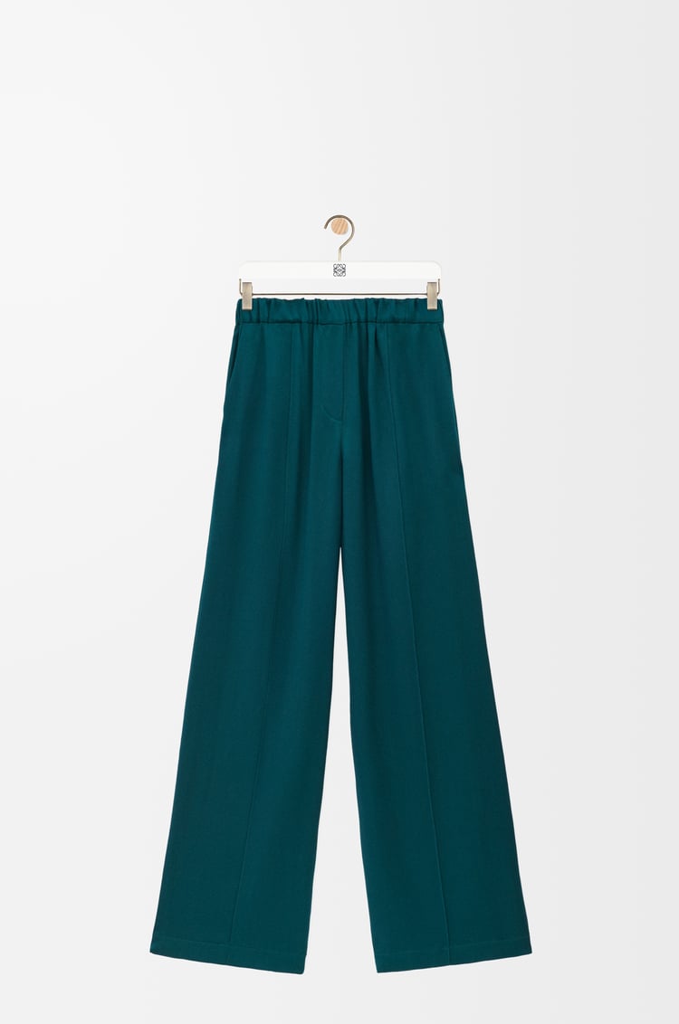 LOEWE Pyjama trousers in silk Dark Green