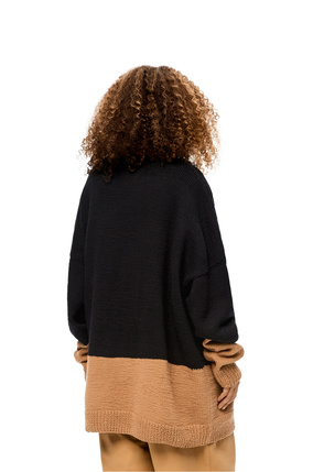 LOEWE Bô mouse intarsia sweater in wool Black/Camel plp_rd