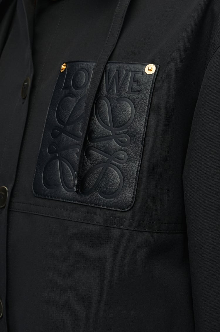 LOEWE Hooded parka in cotton Black