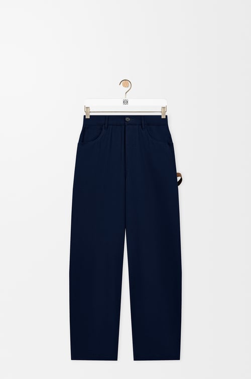 LOEWE 棉质工装长裤 海军蓝