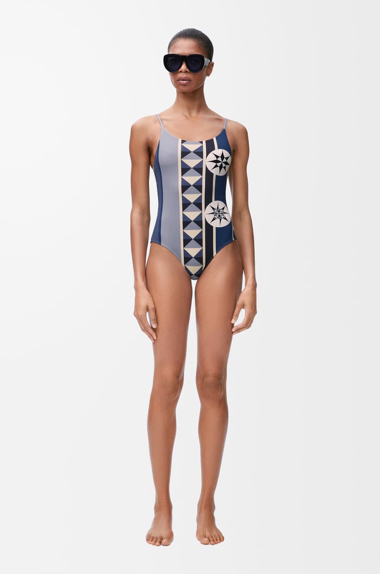LOEWE Swimsuit in technical jersey Blue/Multicolor