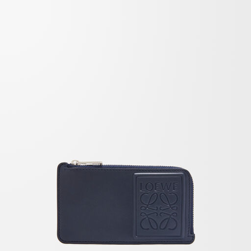 コインカードホルダー（サテンカーフ） ブルー - LOEWE