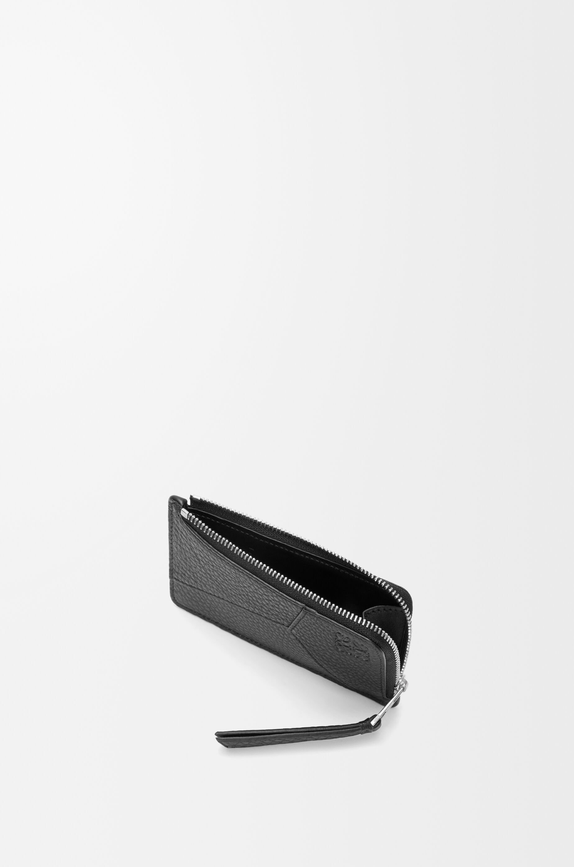 Puzzle coin cardholder in supple grained calfskin Black - LOEWE
