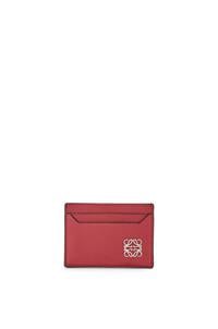 LOEWE Anagram plain cardholder in pebble grain calfskin Rouge