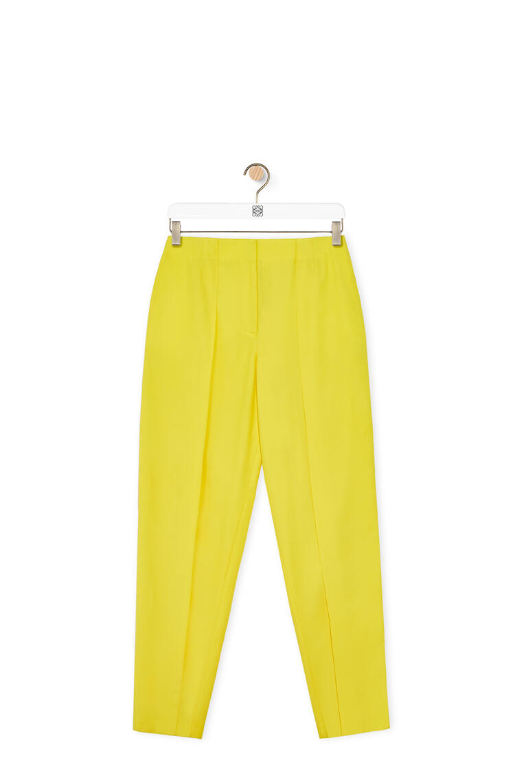LOEWE Pleated carrot trousers in wool Yellow pdp_rd