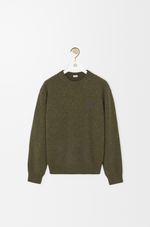 LOEWE Sweater in wool Khaki Green
